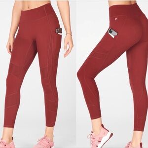 Women's High-Waisted Red Leggings